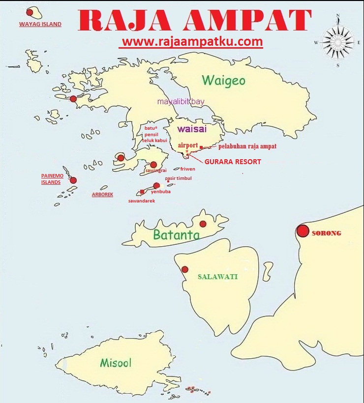 Map of Raja Ampat
